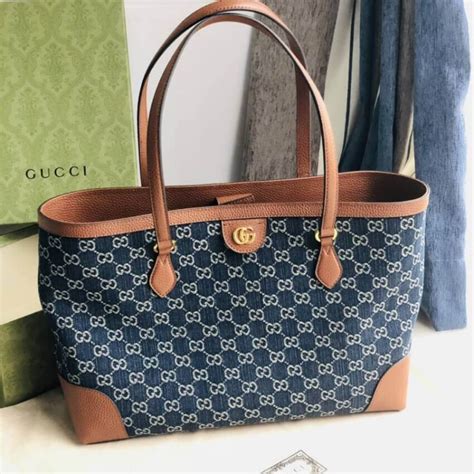 gucci guccissima nylon medium tote|gucci medium tote black denim.